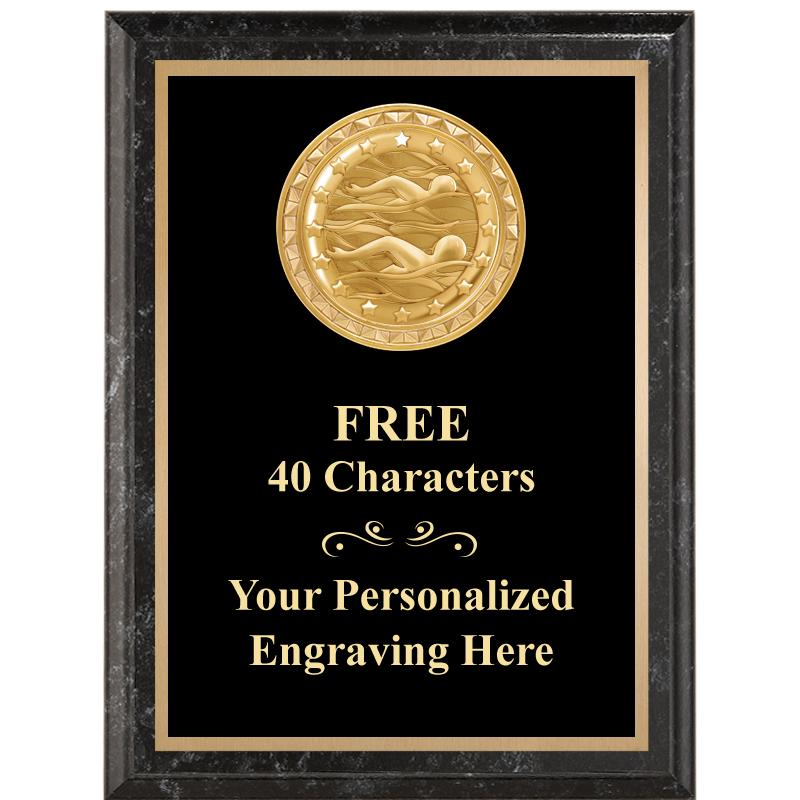 6X8 BLACK EXECUTIVE INSERT PLQ