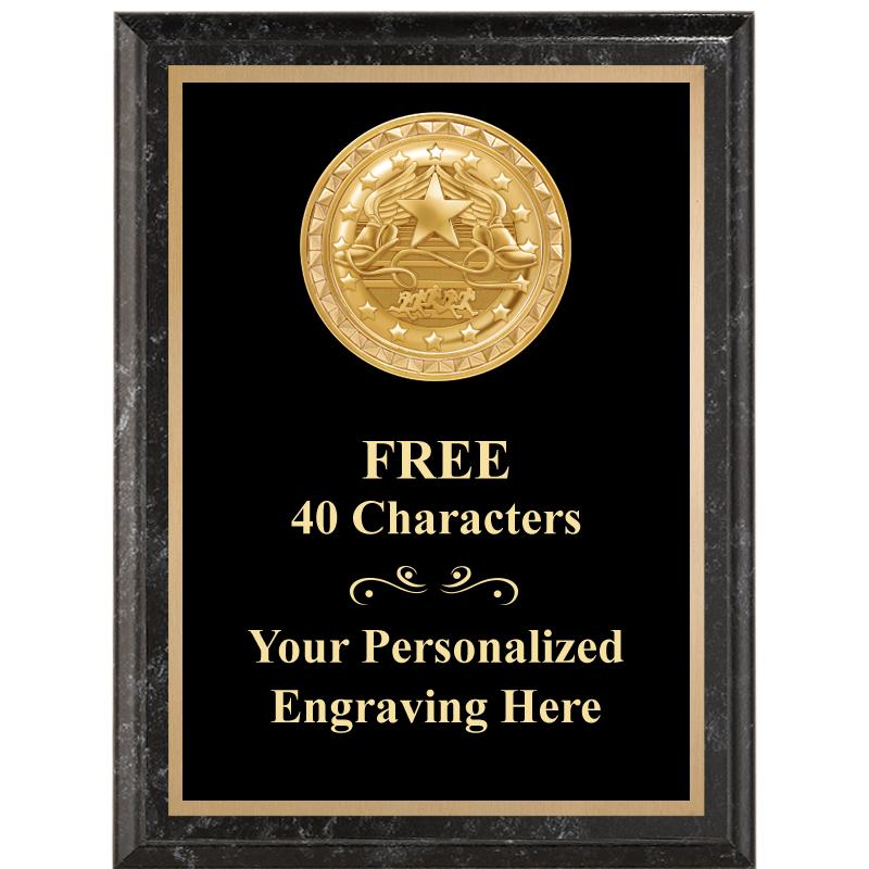 6X8 BLACK EXECUTIVE INSERT PLQ