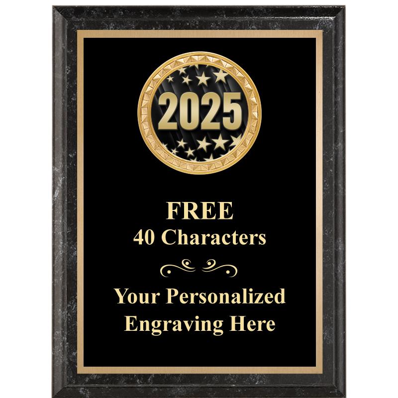 6X8 BLACK EXECUTIVE INSERT PLQ