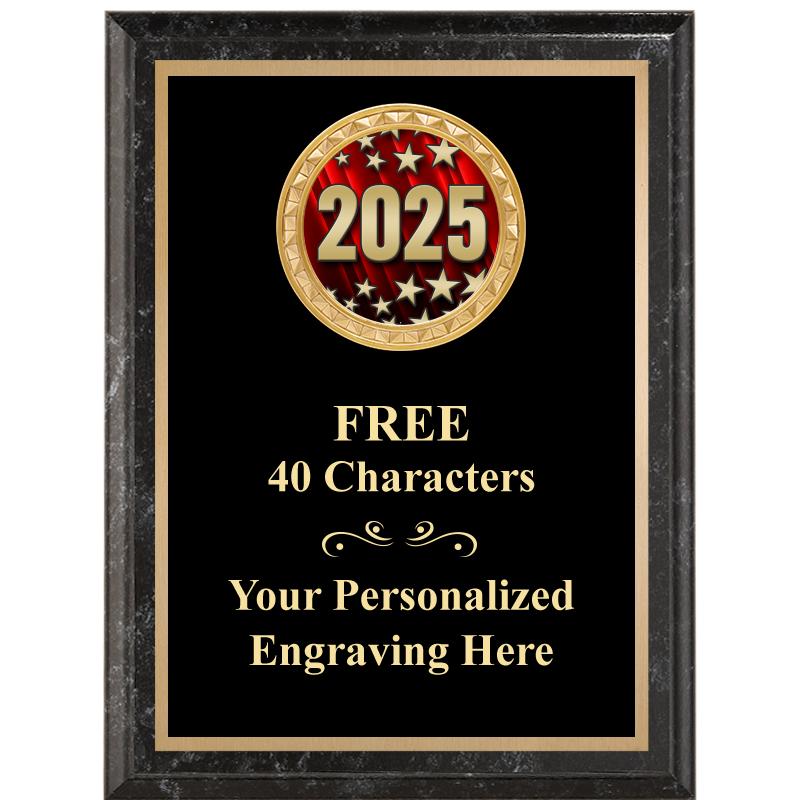 6X8 BLACK EXECUTIVE INSERT PLQ