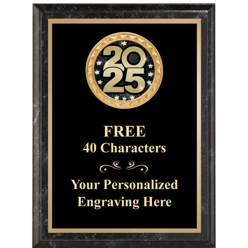 6X8 BLACK EXECUTIVE INSERT PLQ