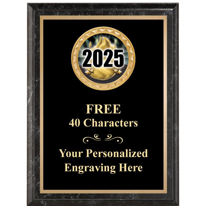 6X8 BLACK EXECUTIVE INSERT PLQ