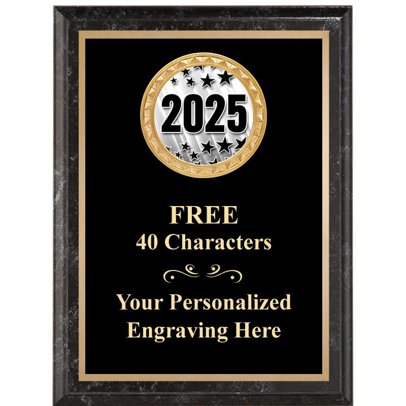 6X8 BLACK EXECUTIVE INSERT PLQ