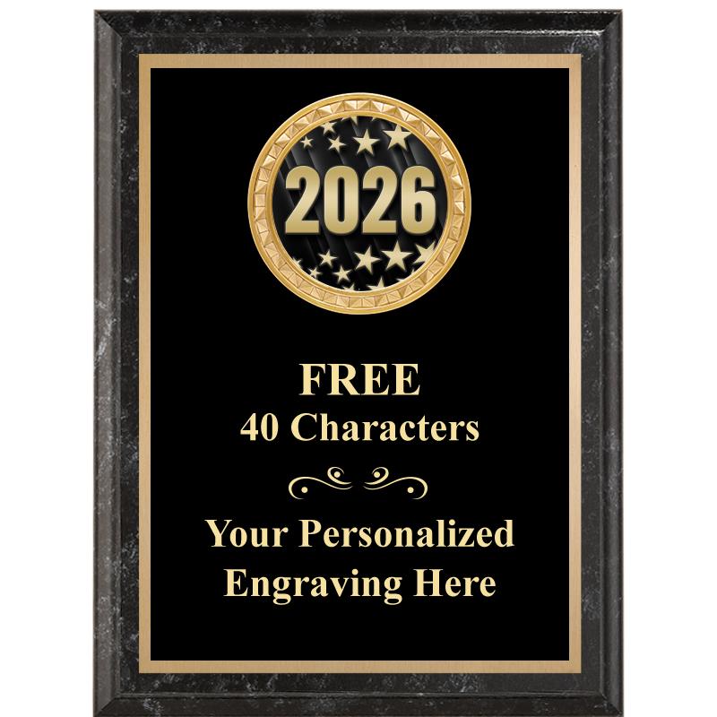 6X8 BLACK EXECUTIVE INSERT PLQ