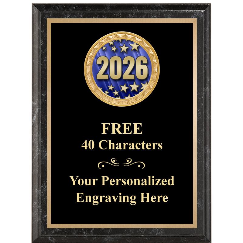 6X8 BLACK EXECUTIVE INSERT PLQ