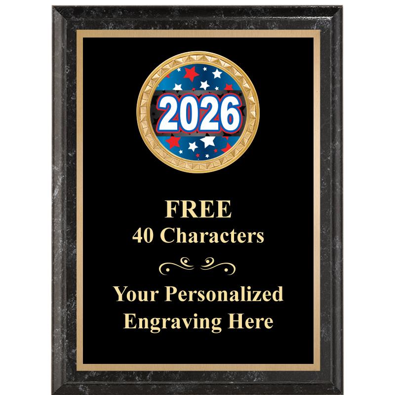 6X8 BLACK EXECUTIVE INSERT PLQ