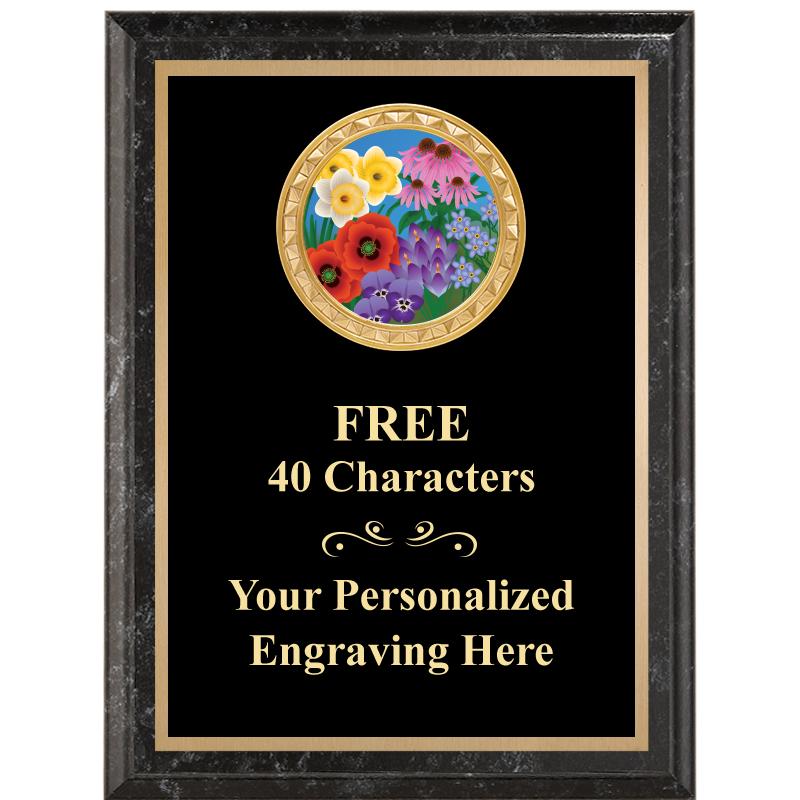 6X8 BLACK EXECUTIVE INSERT PLQ