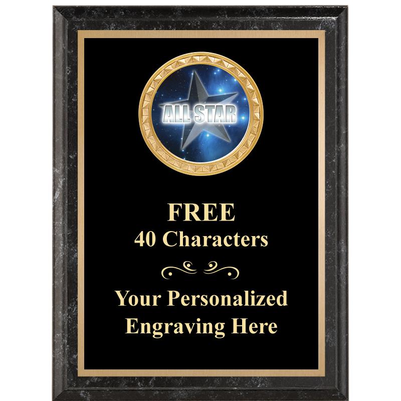 6X8 BLACK EXECUTIVE INSERT PLQ