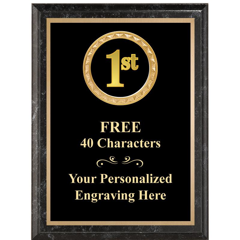 6X8 BLACK EXECUTIVE INSERT PLQ