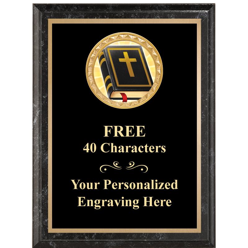 6X8 BLACK EXECUTIVE INSERT PLQ