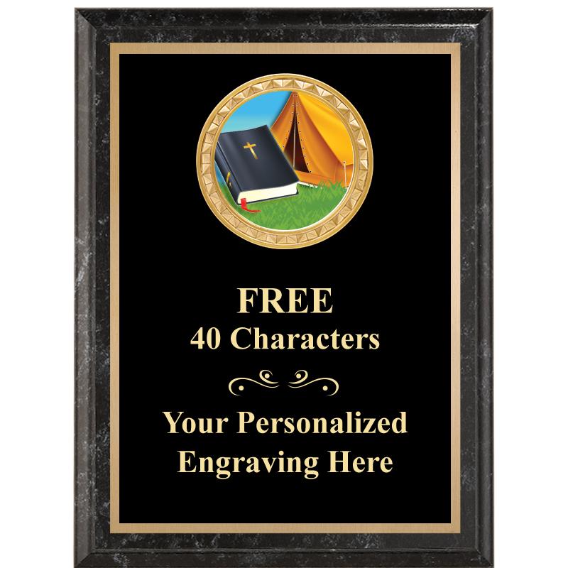 6X8 BLACK EXECUTIVE INSERT PLQ