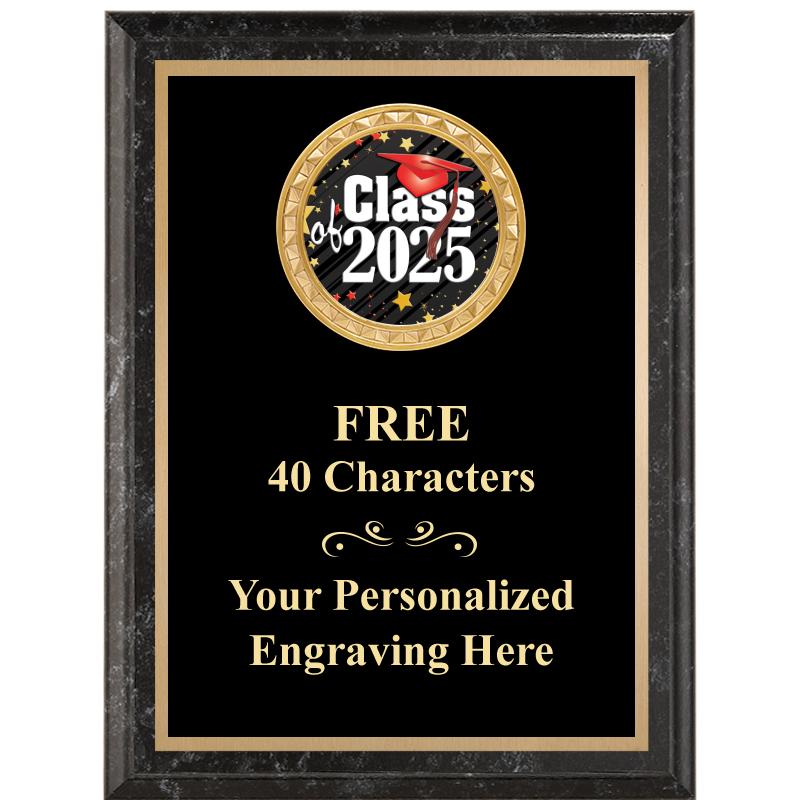 6X8 BLACK EXECUTIVE INSERT PLQ