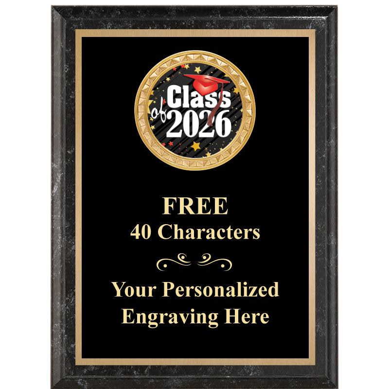 6X8 BLACK EXECUTIVE INSERT PLQ