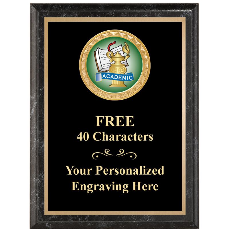 6X8 BLACK EXECUTIVE INSERT PLQ