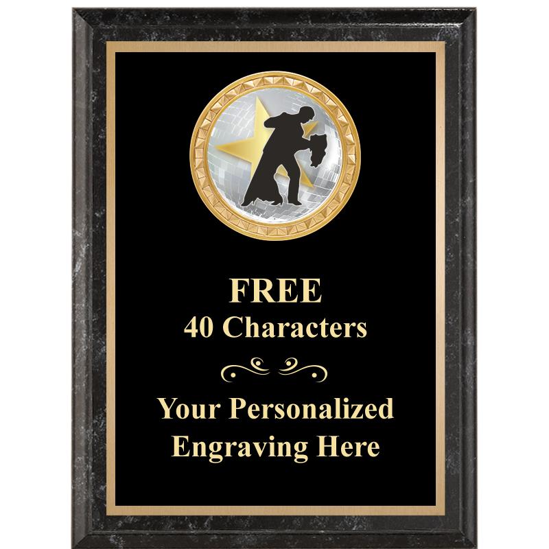 6X8 BLACK EXECUTIVE INSERT PLQ