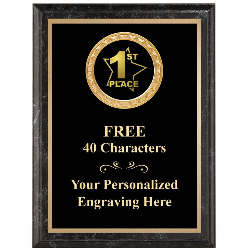 6X8 BLACK EXECUTIVE INSERT PLQ