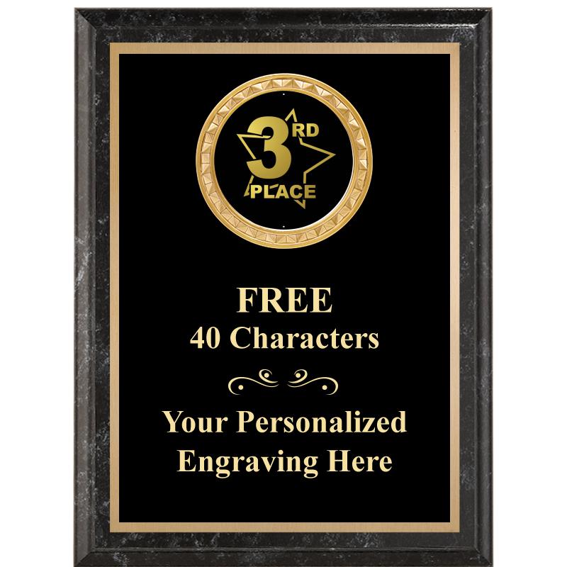 6X8 BLACK EXECUTIVE INSERT PLQ