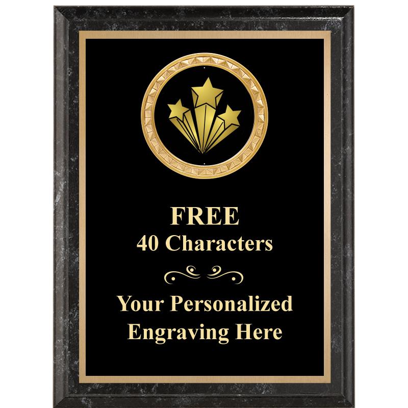 6X8 BLACK EXECUTIVE INSERT PLQ