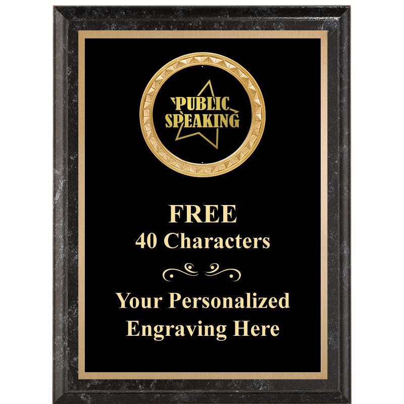 6X8 BLACK EXECUTIVE INSERT PLQ