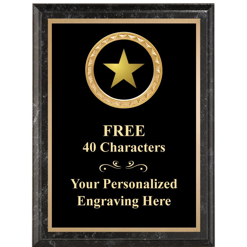 6X8 BLACK EXECUTIVE INSERT PLQ