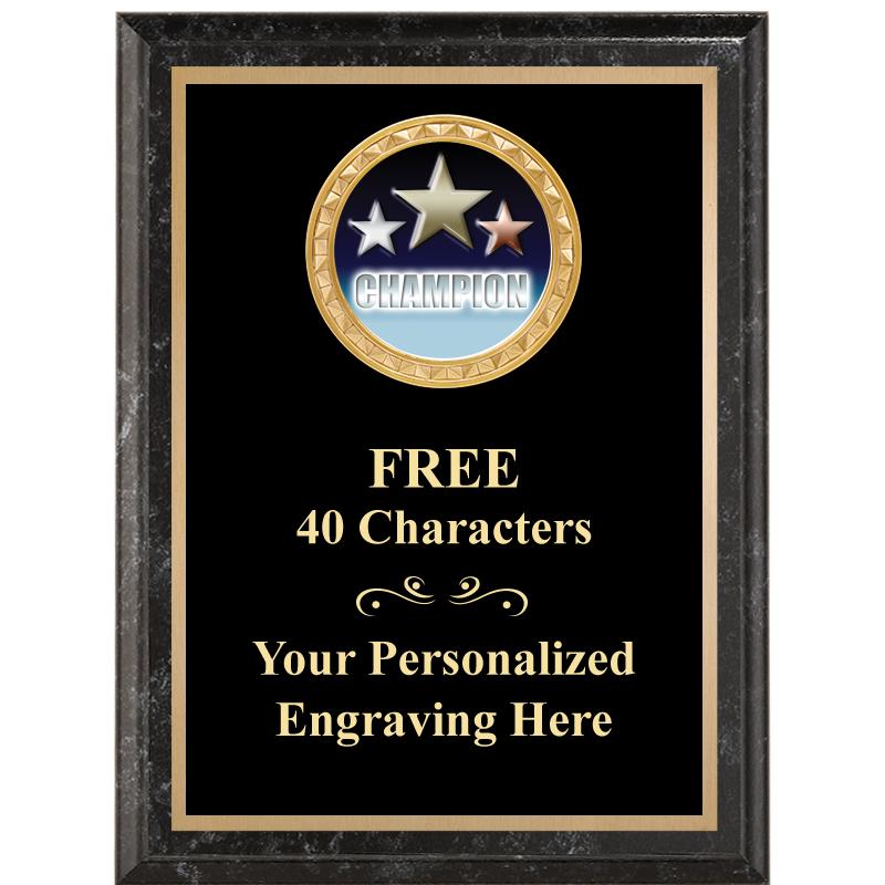 6X8 BLACK EXECUTIVE INSERT PLQ