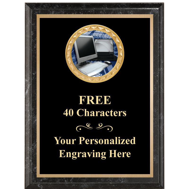 6X8 BLACK EXECUTIVE INSERT PLQ