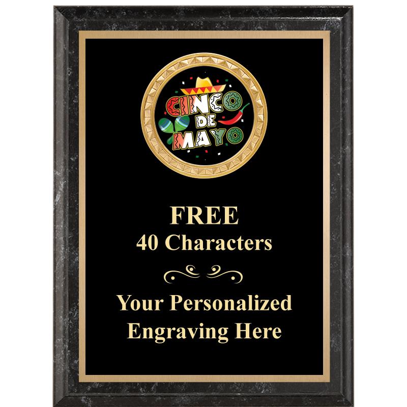 6X8 BLACK EXECUTIVE INSERT PLQ