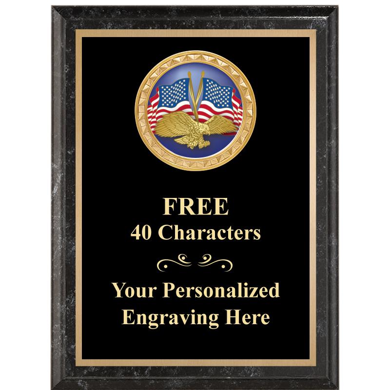 6X8 BLACK EXECUTIVE INSERT PLQ