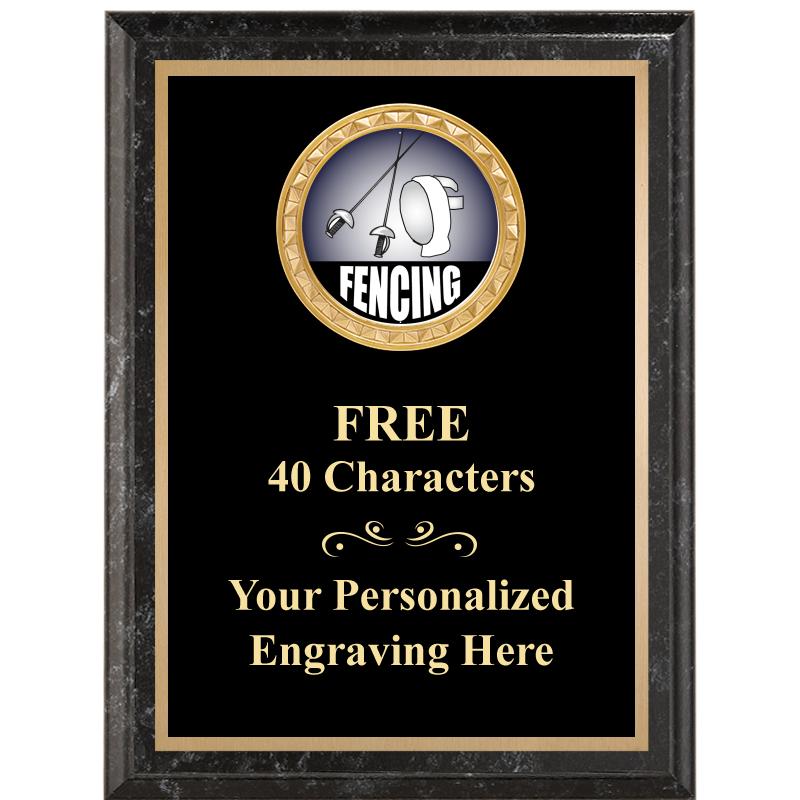 6X8 BLACK EXECUTIVE INSERT PLQ