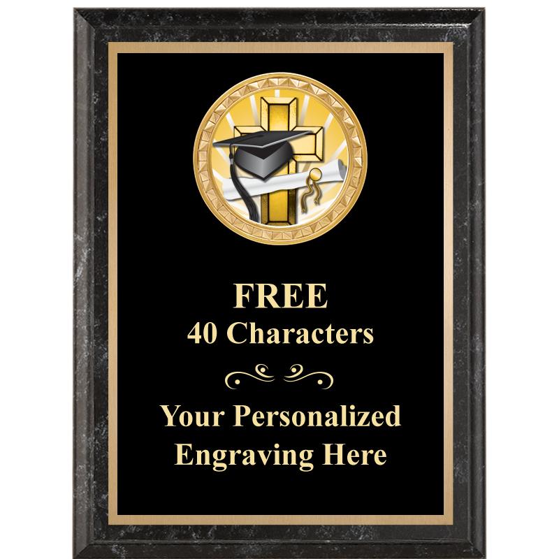 6X8 BLACK EXECUTIVE INSERT PLQ