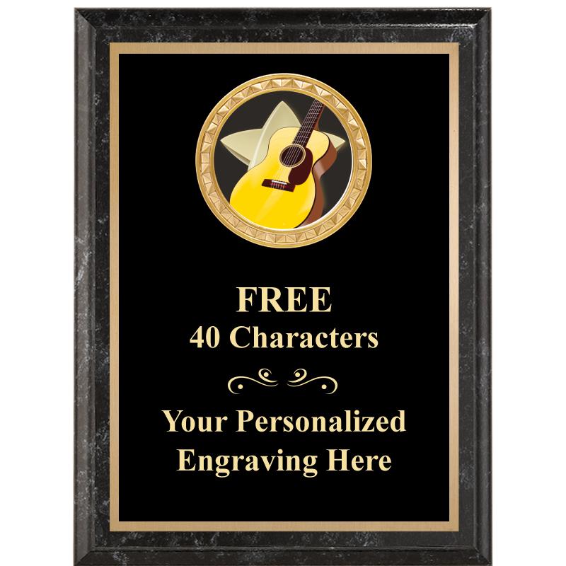 6X8 BLACK EXECUTIVE INSERT PLQ