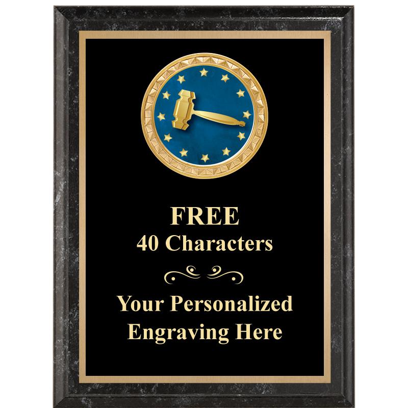 6X8 BLACK EXECUTIVE INSERT PLQ