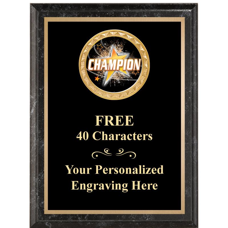 6X8 BLACK EXECUTIVE INSERT PLQ