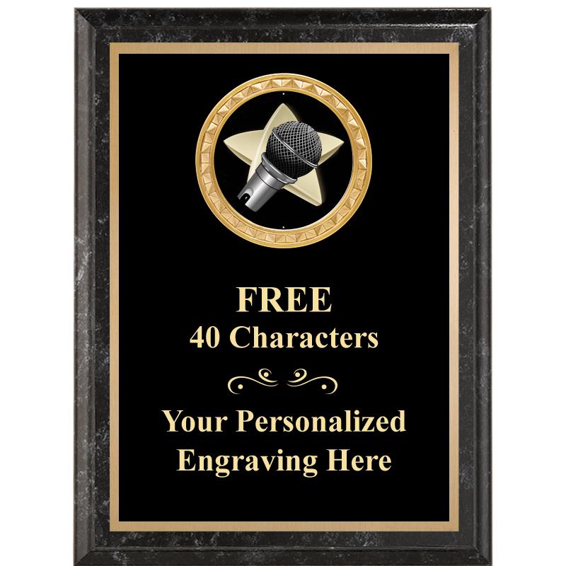 6X8 BLACK EXECUTIVE INSERT PLQ