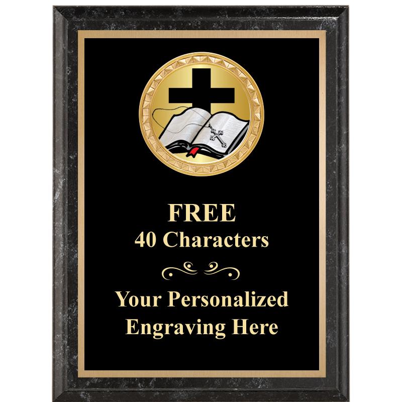 6X8 BLACK EXECUTIVE INSERT PLQ