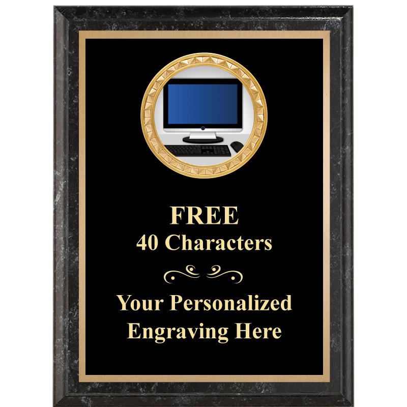 6X8 BLACK EXECUTIVE INSERT PLQ