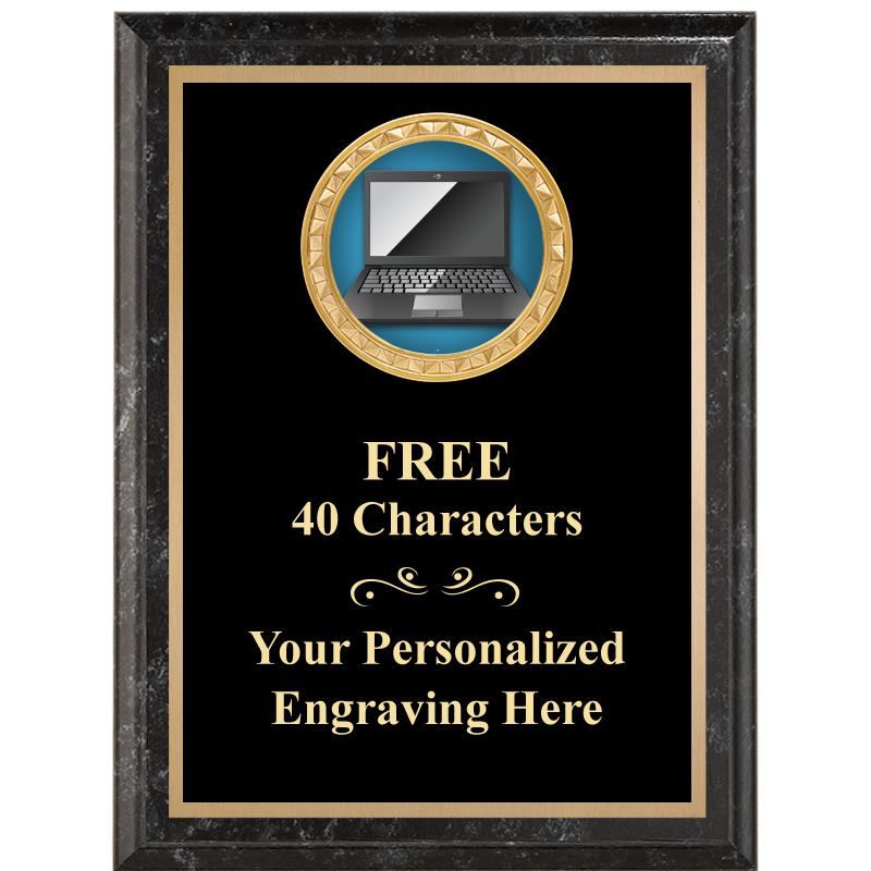 6X8 BLACK EXECUTIVE INSERT PLQ