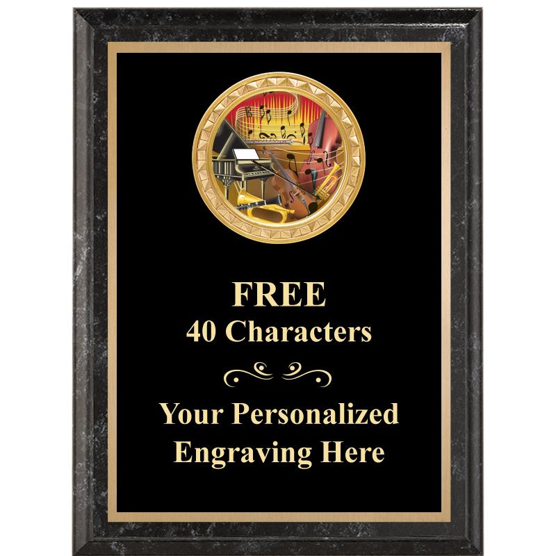 6X8 BLACK EXECUTIVE INSERT PLQ