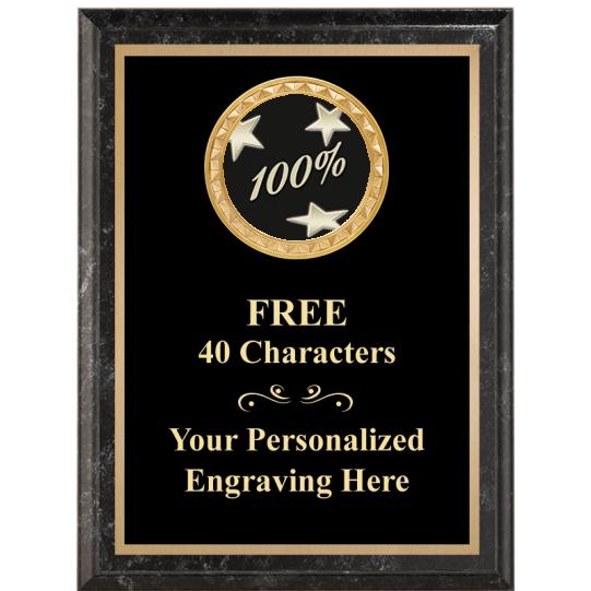 6X8 BLACK EXECUTIVE INSERT PLQ