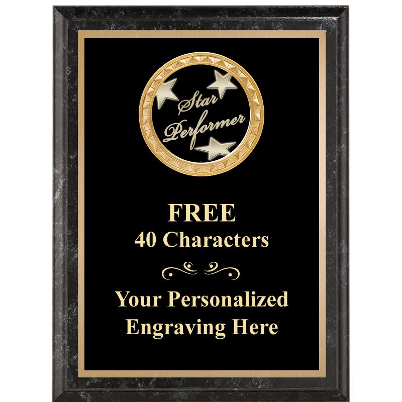 6X8 BLACK EXECUTIVE INSERT PLQ