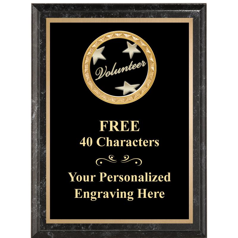 6X8 BLACK EXECUTIVE INSERT PLQ