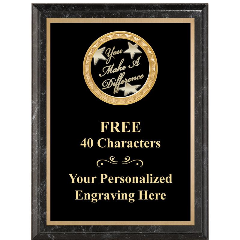 6X8 BLACK EXECUTIVE INSERT PLQ