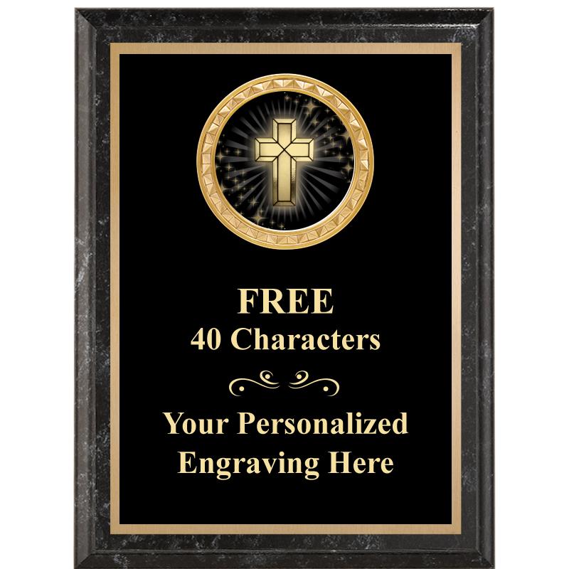 6X8 BLACK EXECUTIVE INSERT PLQ