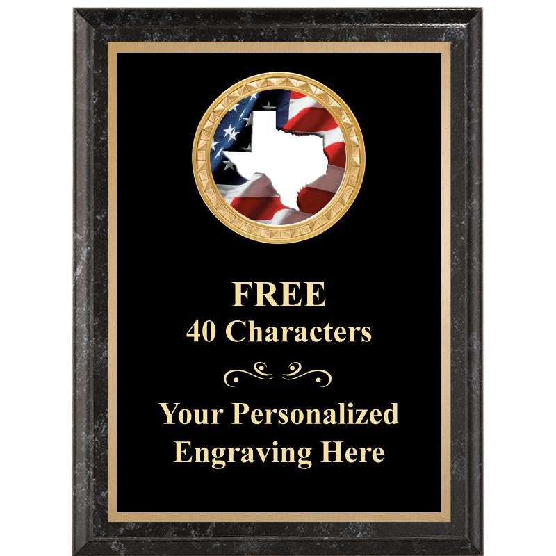 6X8 BLACK EXECUTIVE INSERT PLQ