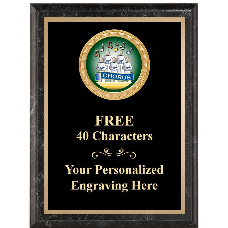 6X8 BLACK EXECUTIVE INSERT PLQ