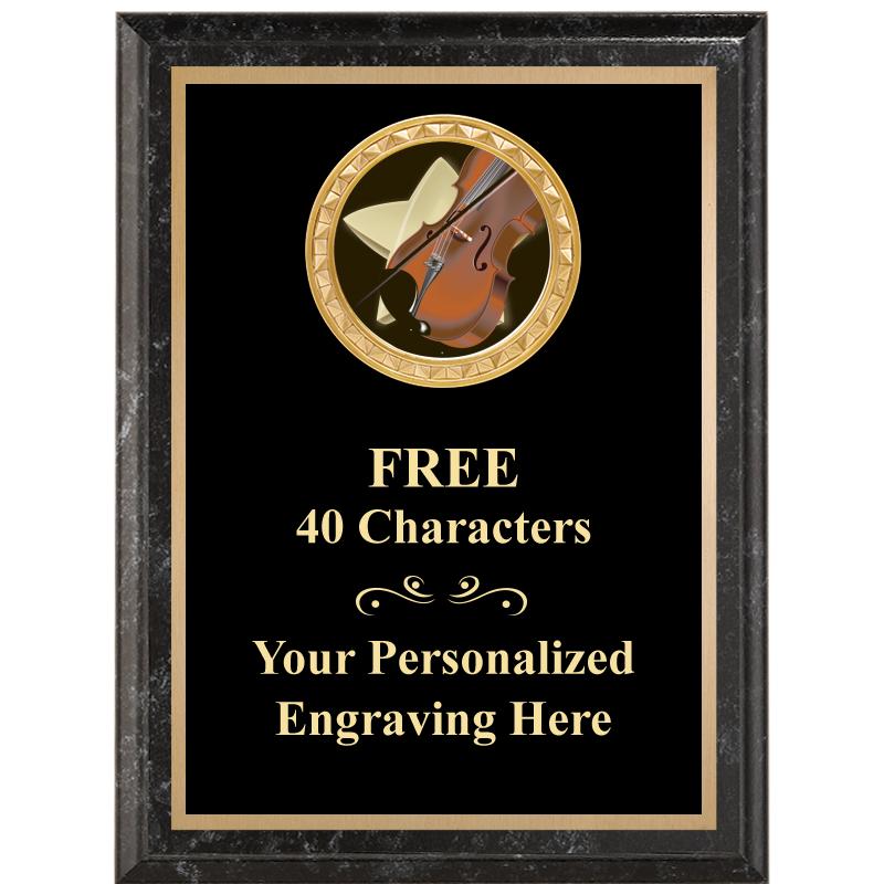 6X8 BLACK EXECUTIVE INSERT PLQ