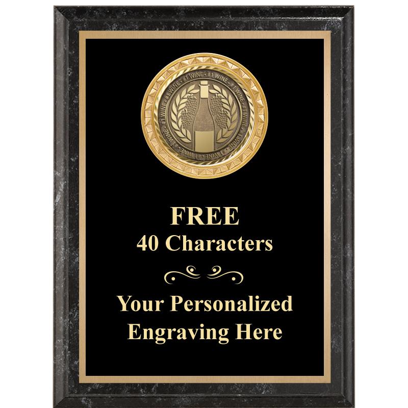 6X8 BLACK EXECUTIVE INSERT PLQ