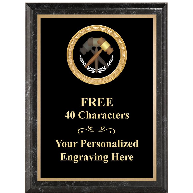 6X8 BLACK EXECUTIVE INSERT PLQ