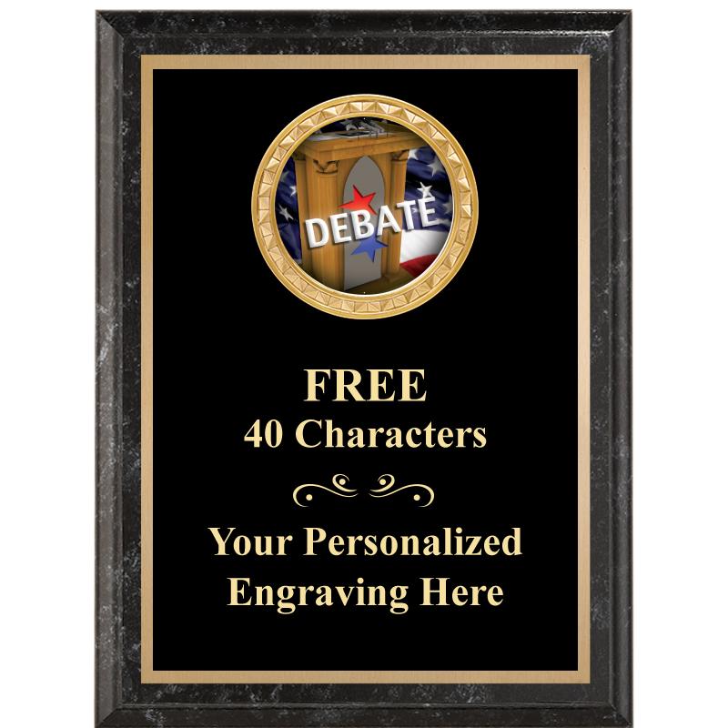 6X8 BLACK EXECUTIVE INSERT PLQ