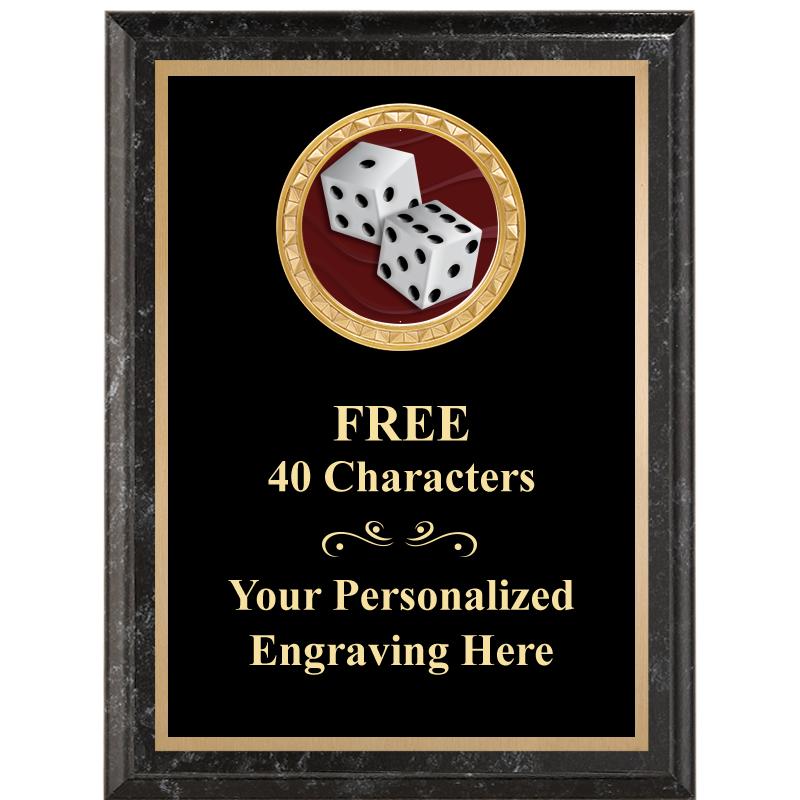 6X8 BLACK EXECUTIVE INSERT PLQ